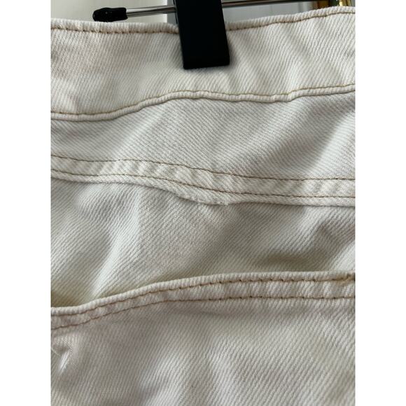 House of Harlow 1960 Cream White Straight Leg Split Hem Jeans - Picture 5 of 7